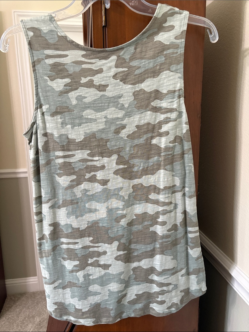 Belle Kim Gravel 3 Piece Maxi Dress Open Jacket Tank Light Camo BOHO Beach - Picture 11 of 16